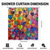 Valentine's Day Shower Curtain - Colorful Heart Pattern, Vibrant Polyester, Perfect for Valentine’s & Mother’s Day Gifts