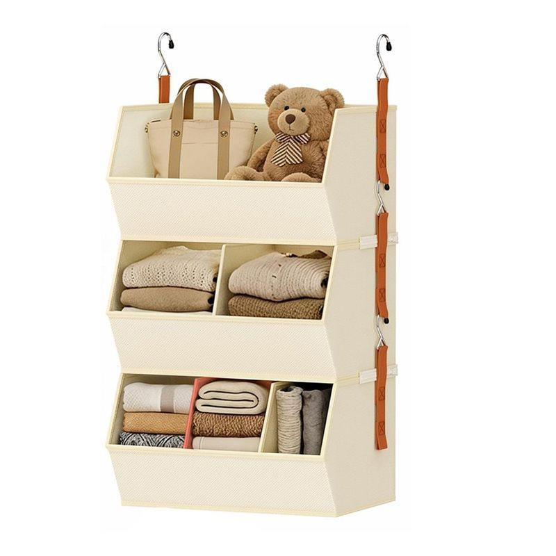 

Fresh For Closet Organizer With Divider, Hanging Clothes Shelves For Closet- Ideal For Home, Dorm, Rv Storage Space бежевый