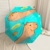 1pc Capybara Orange Pattern Umbrella Design Automatic Opening and Closing Umbrella, High-quality Travel Umbrella,  c1128005