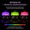 Light-up Color-Changing Cauldron Waterglobe 3-Wick Candle Holder Halloween Witch Bubble Cauldron Decor LED Soft Light Spooky Ambience Table