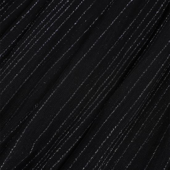 Plus Size Women Dress V-Neck Short Sleeve Elastic High Waist Flowy Hem