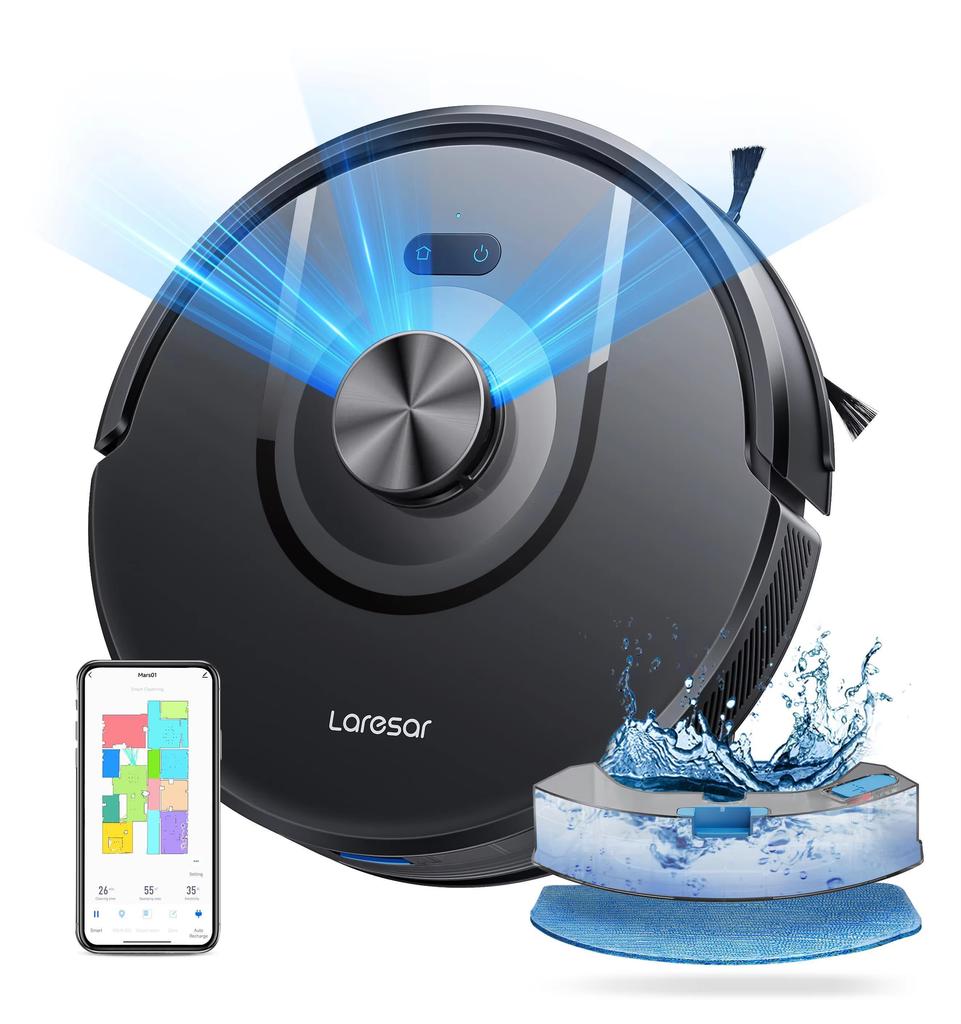 Laresar 0 Reinigungsroboter Wischroboter LDS Lidar Navigation 5000Pa Intelligente Planung und Kartierung Bodenreinigung Zuhause Teppich Tierhaarentfernung