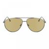 Victoria Beckham Sunglasses Aviator Full Rim  Silver Frame And Brown Lens Grey