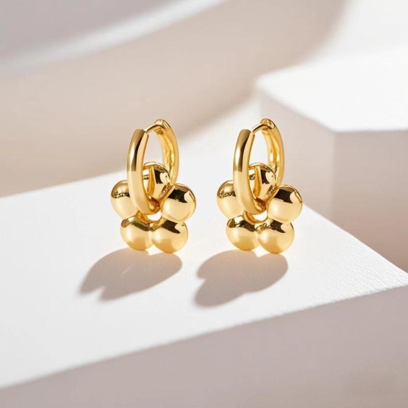 Boucles d'oreilles créoles classiques en acier titane en forme de cœur, d'étoile et de fleur pour femmes, bijoux punk hip-hop Y2K, cadeau