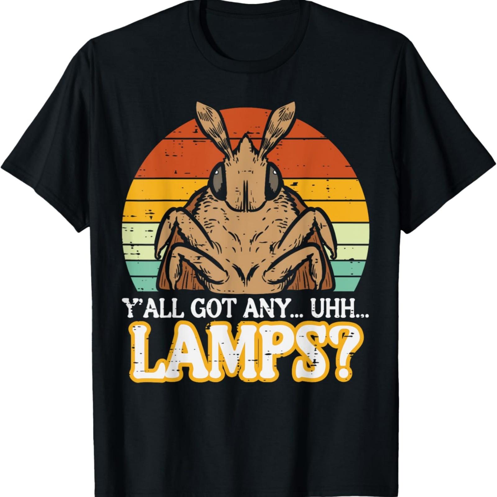 Moth Got Any Lamps Retro Insect Boys Girls Kids Women Men T-Shirt S