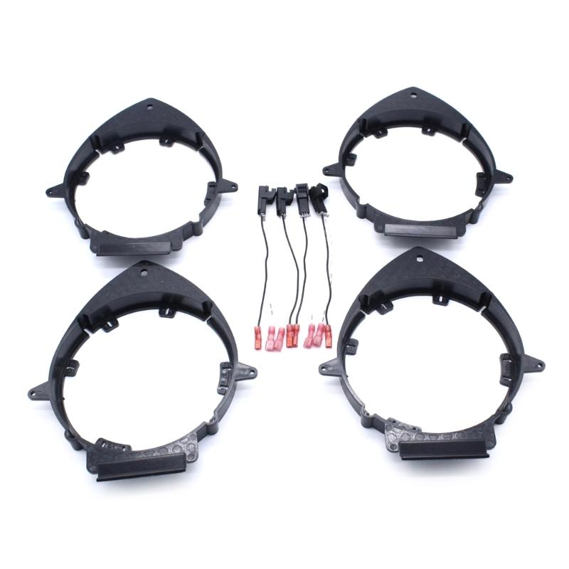 Car Front Rear Stereo Door Speaker Adapter Mounting Plates 6.5Inch Spacer Rings Bracket with Harness 1