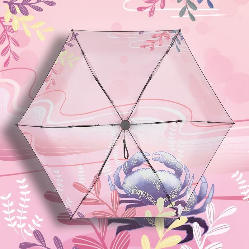 Red Leaf 12 Constellations Compact Umbrella