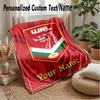 Wales Rugby Custom Flannel Throw Blanket Print Your Name Text Soft Warm Blanket Holiday Present