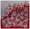 90cm Silk square Scarf Cashew Flower Design Luxury Brand Neckerchief Muslim Headscarf Square Scarf Lady Foulard Female Bandana