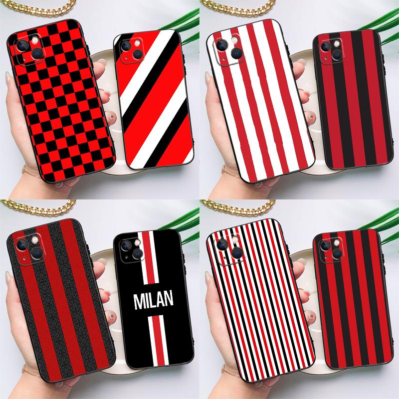 Custodia per Telefono Milanese Elegante Design a Strisce Per iPhone 16 15 13 12 11 14 Pro Max Mini X XR XS MAX Plus Cover Posteriore