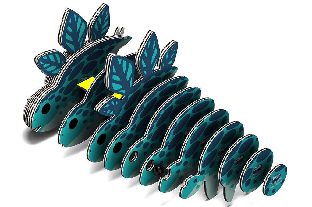 EUGY Stegosaurus Paper Puzzle - A Fun Educational Toy for Elementary School Boys and Girls, As Well As Adults, Making It a Great Gift.