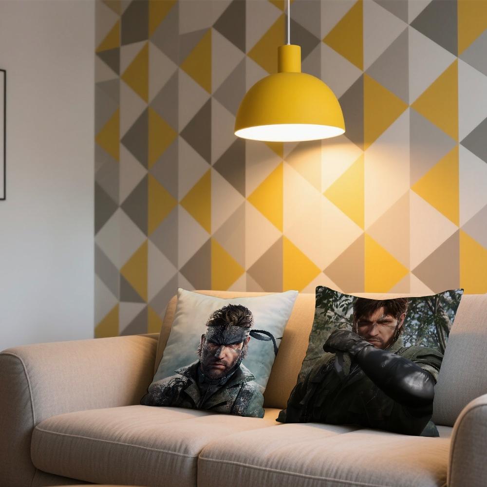 Game Gear For Sofa Car Office Cafe Eater Soft And Comfortable Delta Solid Double-Sided Metal MGS Printing Pillow Cover