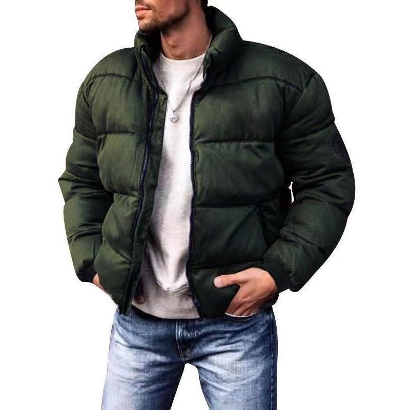 Winter Große Größe Herren Baumwollgepolsterte Kleidung Herren Stehkragen Baumwollgepolsterte Kleidung Locker Warm Baumwollgepolsterte Jacken Herren