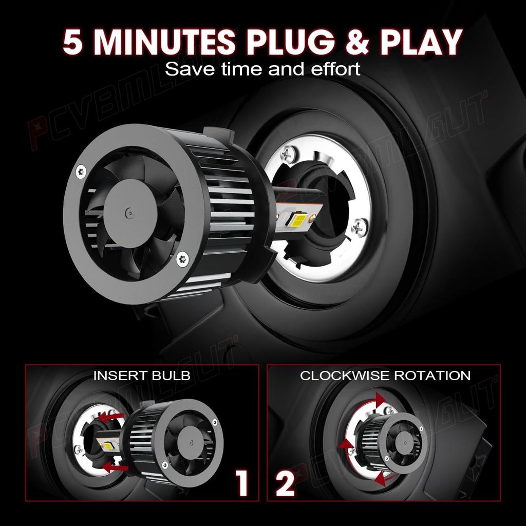 Compatible For Toyota Prius High Low Beam And Fog Lights 2010 2011 2012 2013 2014 2015, 9005 H11 H8/H11 Powersports Bulbs Combo, 6500K White, 500%