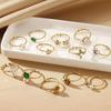 Mini Gold Color Opening Rings Cute Women Zirconia Imitation Pearl Anillos Flower Stainless Steel Ring Romantic Proposal Jewelry