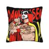 Danhausen Wrestling Punk Square Pillow Covers Polyester Bed Car  Cushion Case Cute Decor Throw Pillow Case