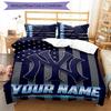 3pcs New York Yankees Cover Set - Personalized Name, HD Printed Bedding with 1 Cover and 2 Pillowcases - Perfect for Home Decor, Easy Care