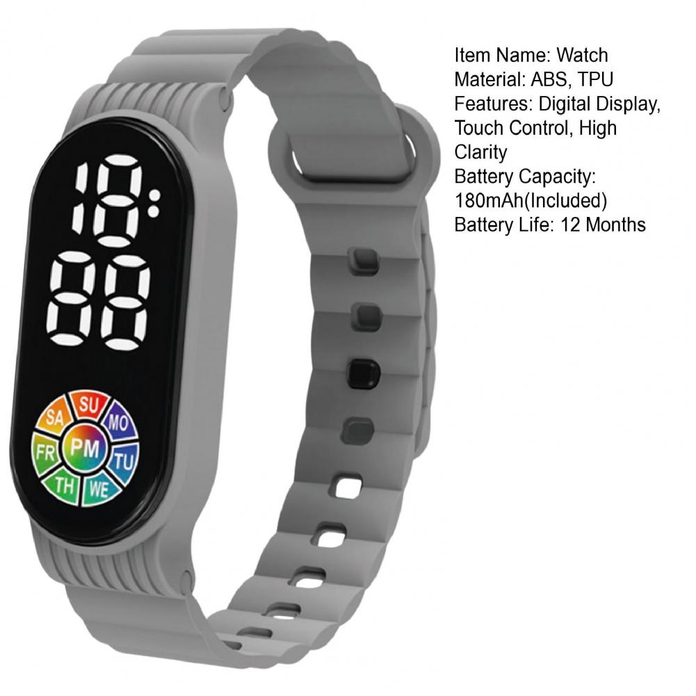 Wrist Watch Touch Control Digital Display Waterproof Multi-function Kids Electronic Watch