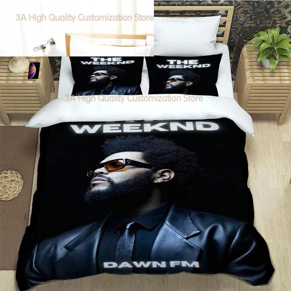 Juegos de Cama Estampados del Cantante The Weeknd Exquisito Juego de Ropa de Cama Funda Nórdica Juego de Colcha Juego de Cama Lujoso Regalo de Cumpleaños