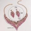 Exquisite Retro-Style Necklace & Earring Set: Vibrant and Elegant Design for Evening Banquets