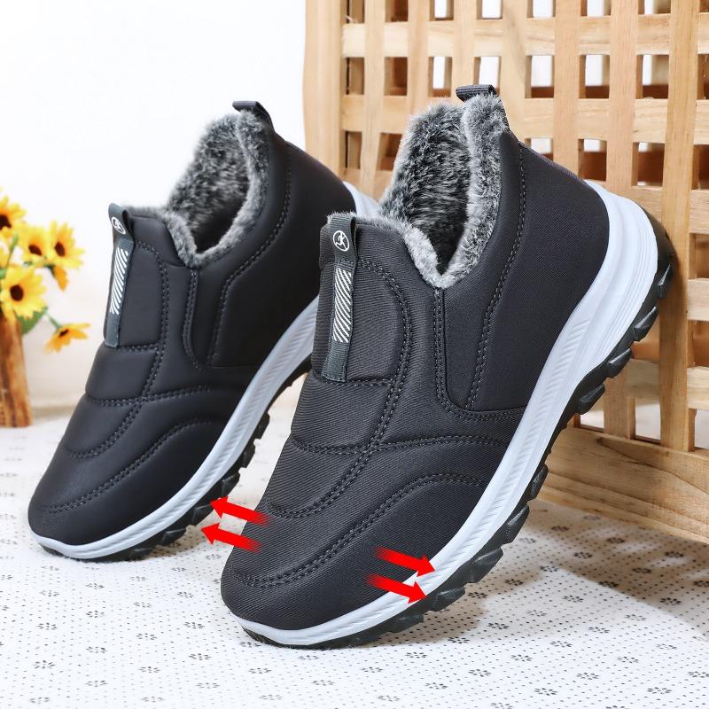 Cotton Shoes Men's Winter Large Size Cotton Boots Piled Thickened Warm Short Boots Couple Walking Boots Outdoor Snow Boots