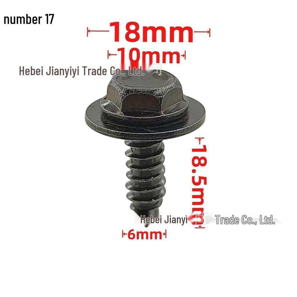 Car Body & Trunk Screw Set with Washers - M4, M5, M6