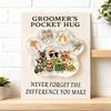 Christmas Hug Pet Groomer Appreciation Cards 2D Acrylic Hairdresser Souvenir Clear Inspirational Card Pocket For Dog Groome V7I9