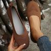 Fashion Large Size Flat Shoes Spring and Autumn New Casual Walking Shoes A Slip-on Single Shoes Women