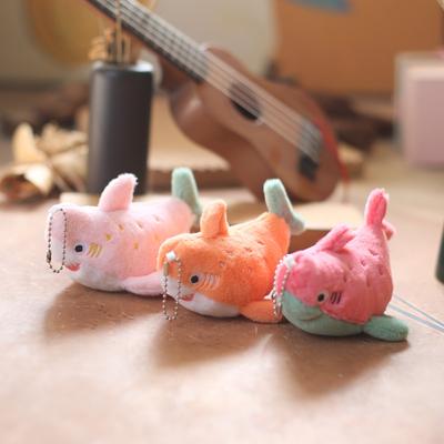 Cute Cute Fruit Shark Pendant Plush Toy Doll Small Shark Bag Hanging Keychain Doll