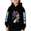Fashion Children Hoodie, Trendy Sci-fi Robot Cartoon Characters And Sleeve Word Decor Pattern Pullover Sweatshirt, Fall Winter CasualSportLongSleeve