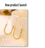 18k Gold-Plated Titanium Steel Paperclip Earrings: Simple, Modern Style