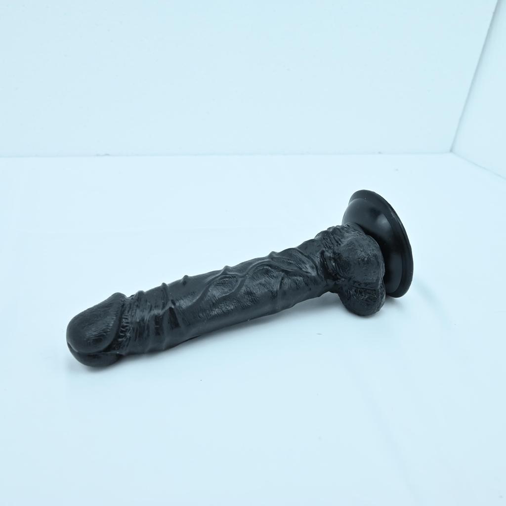 Sex Machine Attachment ROUGH BEAST 9.65" Black/Flesh Dildo for Sex Machine Vac-u-lock Love Machine Attachment Anal Plug Adult Sex Toys