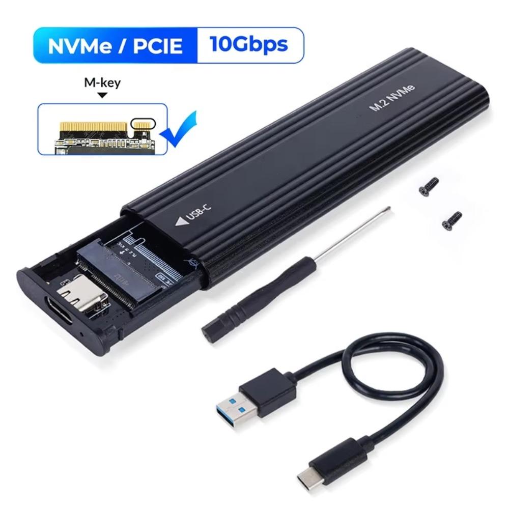 מארז חיצוני לכונן SSD NVME Pcie M.2 2230/2242/2260/2280 M.2 ל-USB C 10Gbps מארז אלומיניום SSD Type A+C עבור M/M+B Key