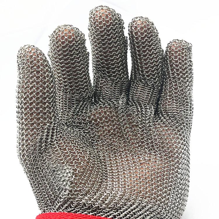 High Quality 304 Anti-cutting Stainless Steel Safety Protective Gloves for Cutting Bed Slaughter Plant Safety Gloves