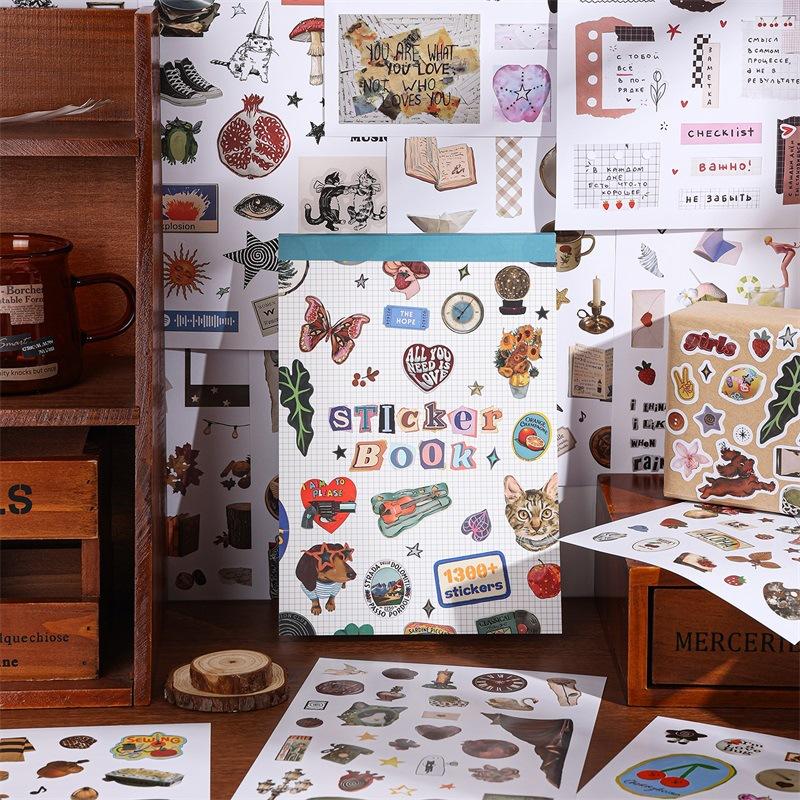 50 Sheets Per Pack Bairi Guiji Series A5 Sticker Book Korean-style Cartoon Cute Planner Decoration Sticker