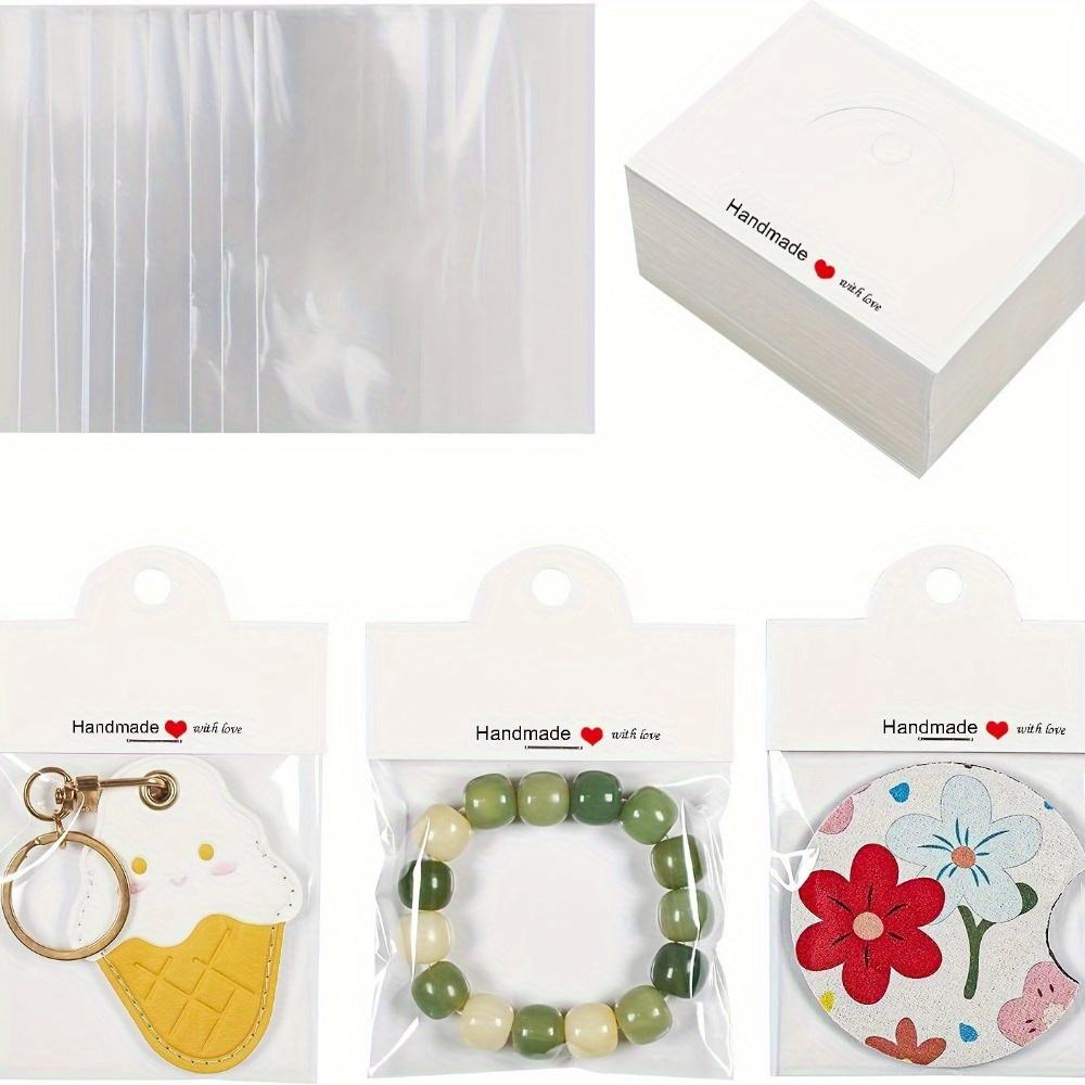 100pcs Jewelry Display Cards Packaging Supplies with Blank Space for Branding Bracelets Coaster Keychains Jewelry Perfect for Retail Displaying