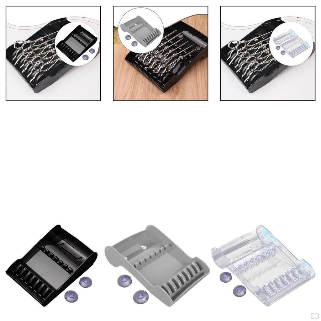 Hair Scissors Storage Box with Suction Cup for Barbers 5.5x8inch Organizer