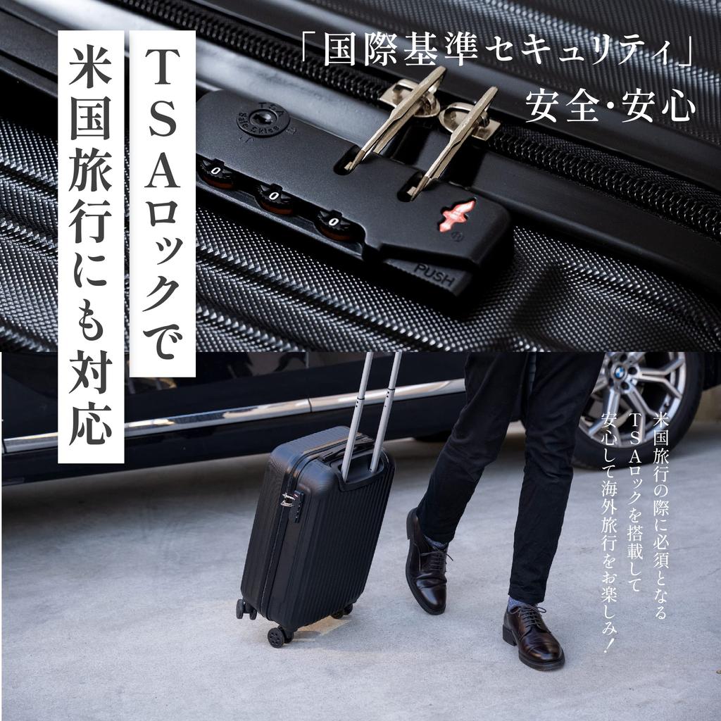 Carry Carry Small Large Double Equipped with TSA Business [Chiaki Store] Suitcase, Case, Bag, Carry-on, Size, Capacity, Lightweight, Quiet, Casters,