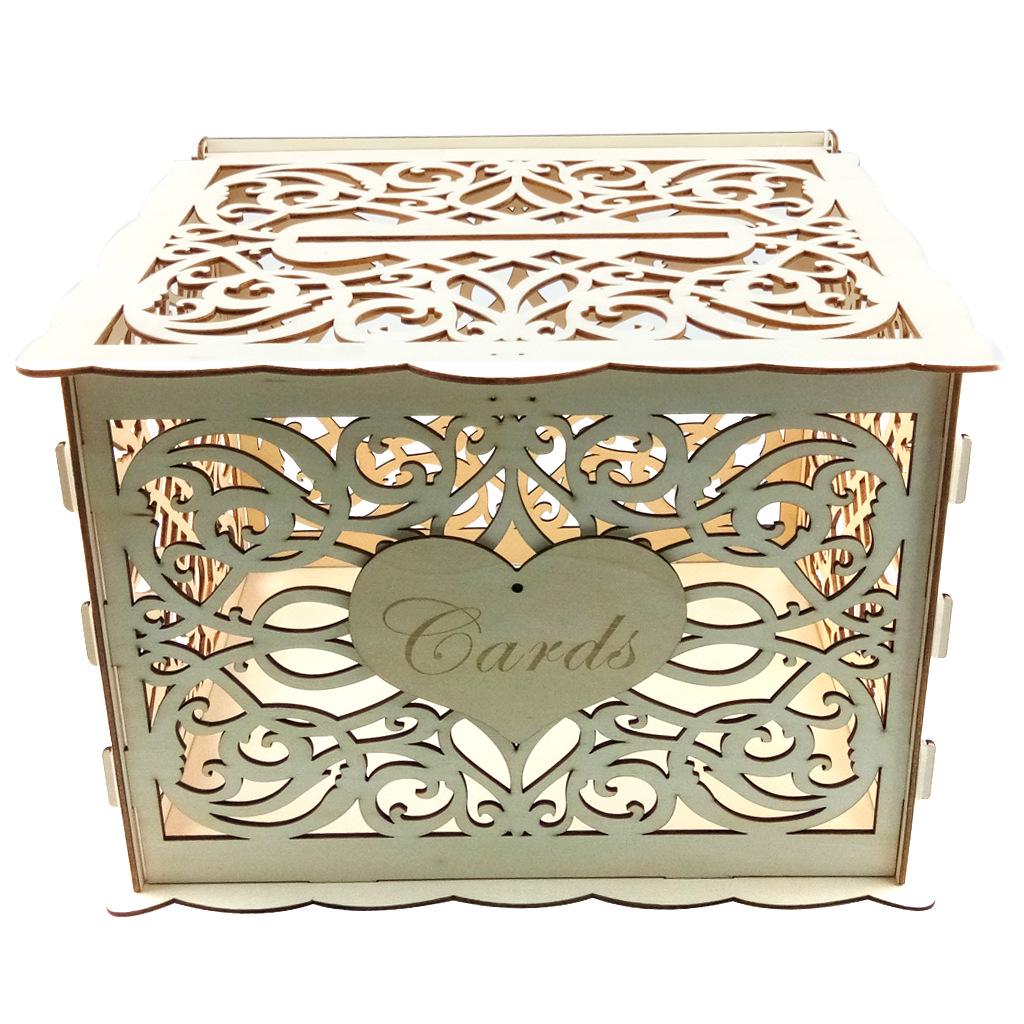 DIY Wooden Wedding Card Box and Business Card Holder