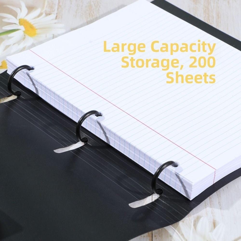 3 Ring Notebook Binder Thickened Loose Leaf Document Folder Office Stationery Supplies