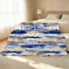 Thick Warm Flannel Throw Blanket | Abstract Watercolor Print | Soft & Cozy for Home Leisure, Guest Room Use, Christmas & Halloween