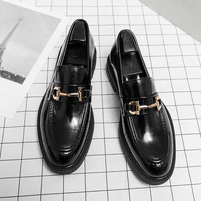 Schwarze Herren Luxus Leder Loafers Slipper Business Oxford Schnürschuhe Europäischer Stil Dinner Kleiderschuhe Gesellschaftsschuhe