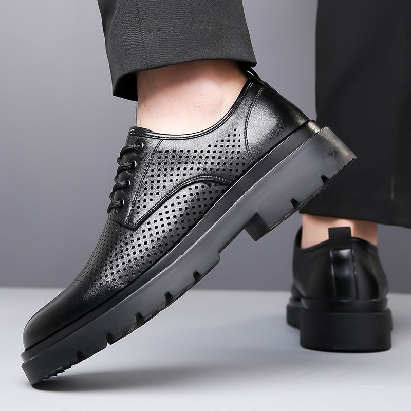 Low Heel Male Casual Shoe Lace Up Mesh Breathable Size 45 Retro Classic Original New In Slip-on Sale Price Men's Leather Shoes