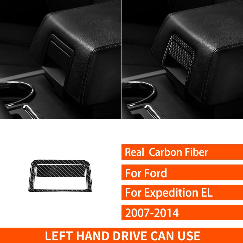 For Ford Expedition 2007-2014 Real Carbon Fiber Stickers Centre Radio AC CD Gear Shift Door Panel Car Accessories Decorative