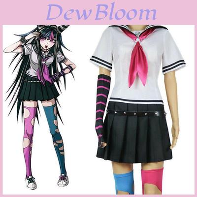 Danganronpa Ibuki Mioda Cosplay Costume Set Stylish Uniform Dress And Wig Combination