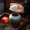 Chinese Ceramic Tea Canister: Small/Large Sealed Storage Jar for Pu'er Tea with Logo Printing