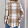 Women's Retro Classic Plaid Shirt Loose Casual Blouse Spring and Autumn Plaid Tops