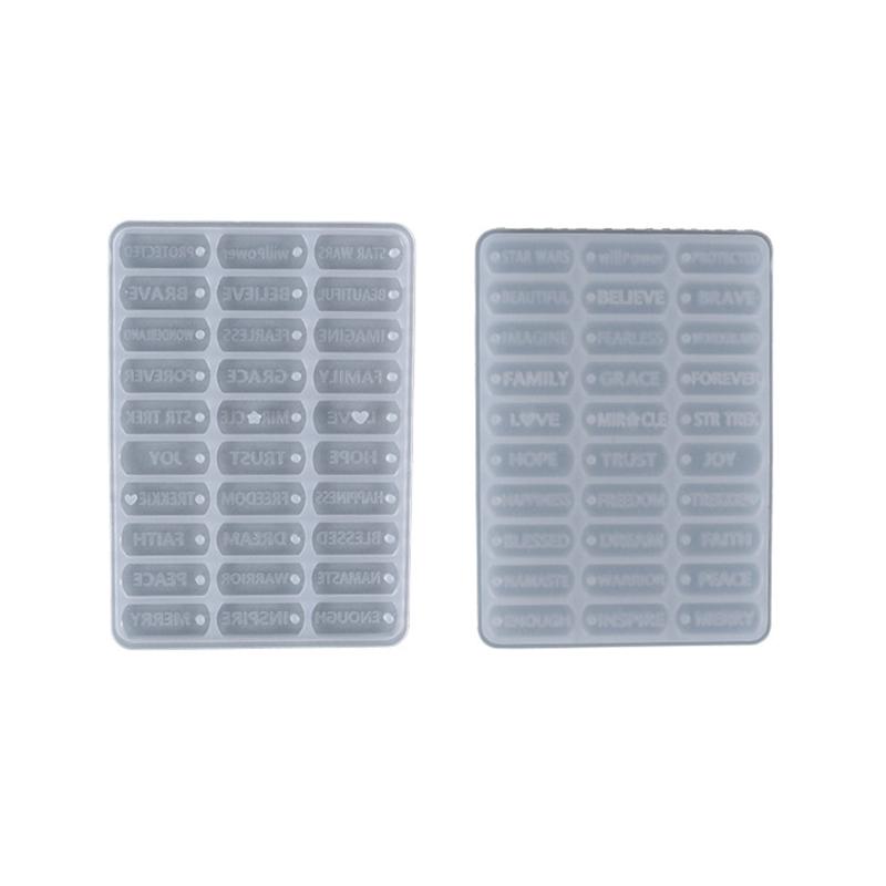 Inspirativní anglický přívěsek Náramek Šperky Silikonová forma Klíčenka Ozdoby pro DIY Křišťálová Epoxidová Odlévací forma