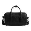 Bolsa de Viagem Gotham 24 Clássica Marca Gravada Couro Polido com Grão Bolsa de Ombro Transversal Média Masculina Preto CBG38-BLK