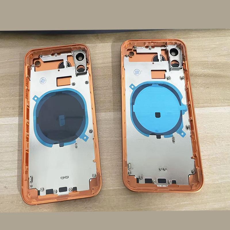 Full Assemble Titanium Flat Diy Housing for Iphone Xr To 17 Pro Xr Chassis Convert To Shiny 17 Pro Xr Like 17 Pro Backshell Kit